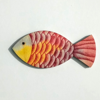 Fisch blau-gelb-pink